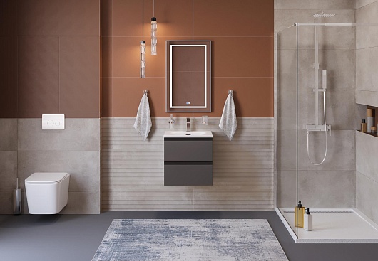 BelBagno Тумба с раковиной Kraft 39-50 подвесная Темно-Серый матовый с раковиной BB-8099-3-50 – фотография-12